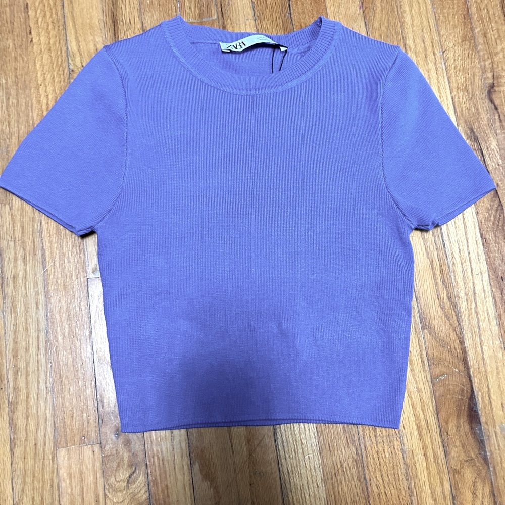 NWT Zara Short Sleeve Sweater - Size Small